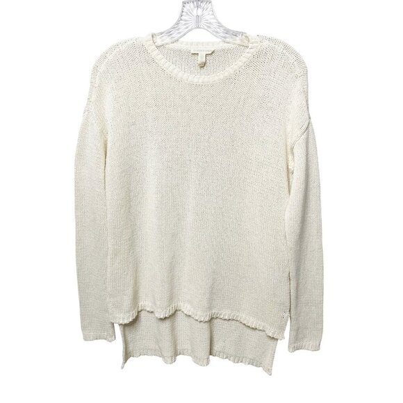 Eileen Fisher Knitted Cream Sweater Tunic Long Sleeve Women’s Size XXS - Picture 1 of 8